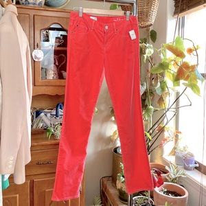Gap coral corduroy pants size 28 new with tags